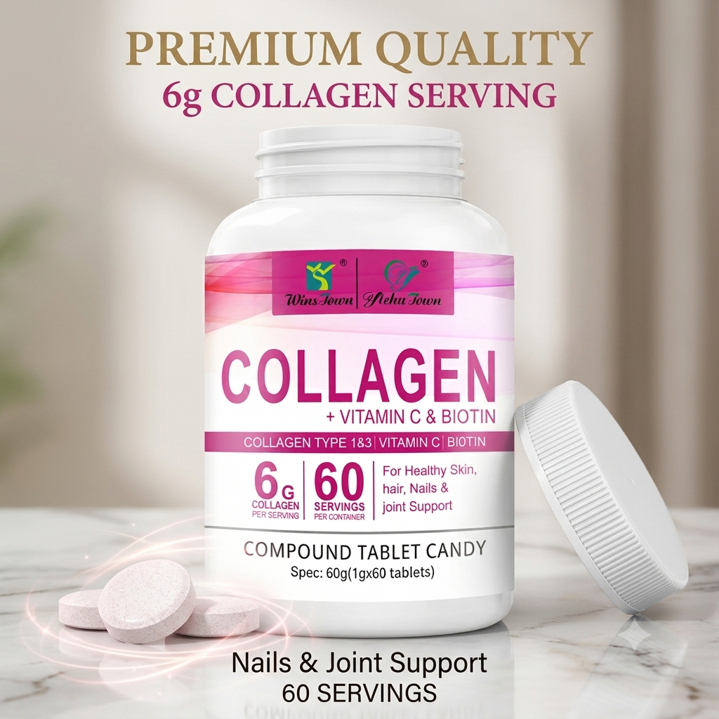 Collagen Vitamin C Biotin Tablets – Beauty Supplement for Skin, Hair, Nails & Joint Wellness Support