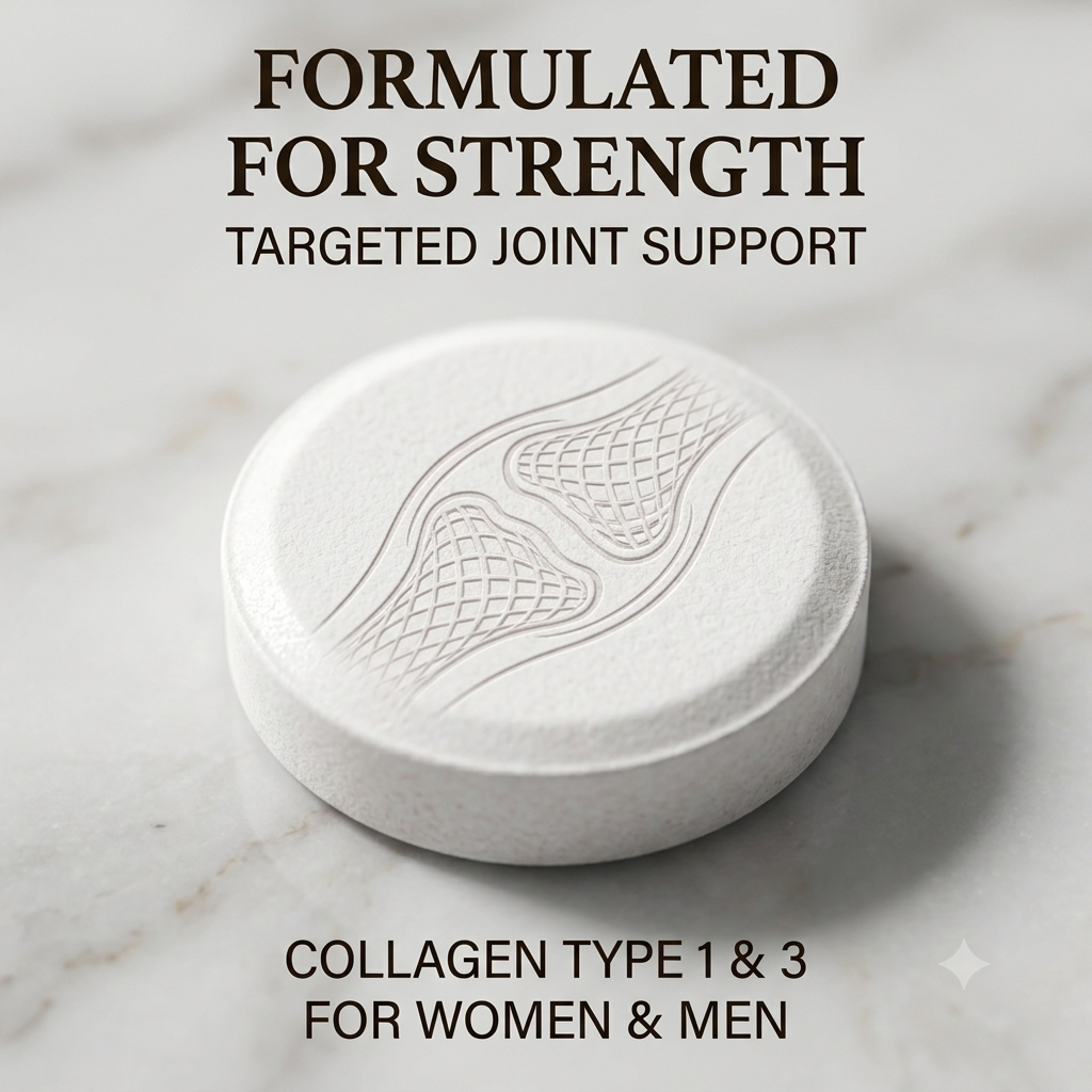 Collagen Vitamin C Biotin Tablets – Beauty Supplement for Skin, Hair, Nails &amp; Joint Wellness Support