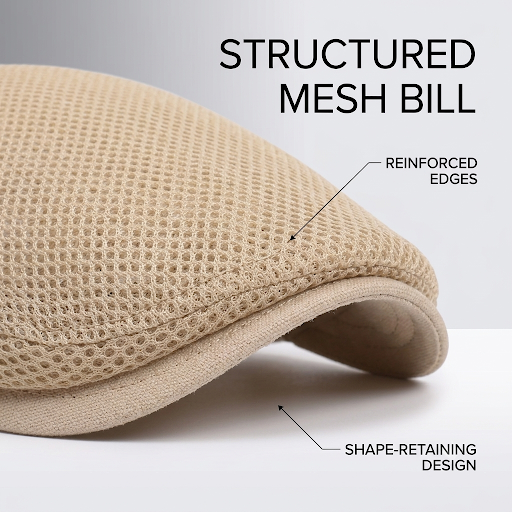 Mesh Flat Stylish Newsboy Ivy Beret Hat for Men & Women