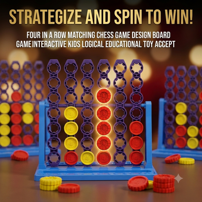 Four in a Row Board Game – Interactive Matching Chess Strategy Toy for Kids & Family Fun