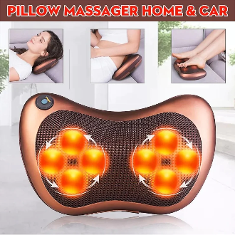 Remote Control Neck Massager Pillow – Relaxation Body Massage Device for Cervical Comfort & Stress Relief