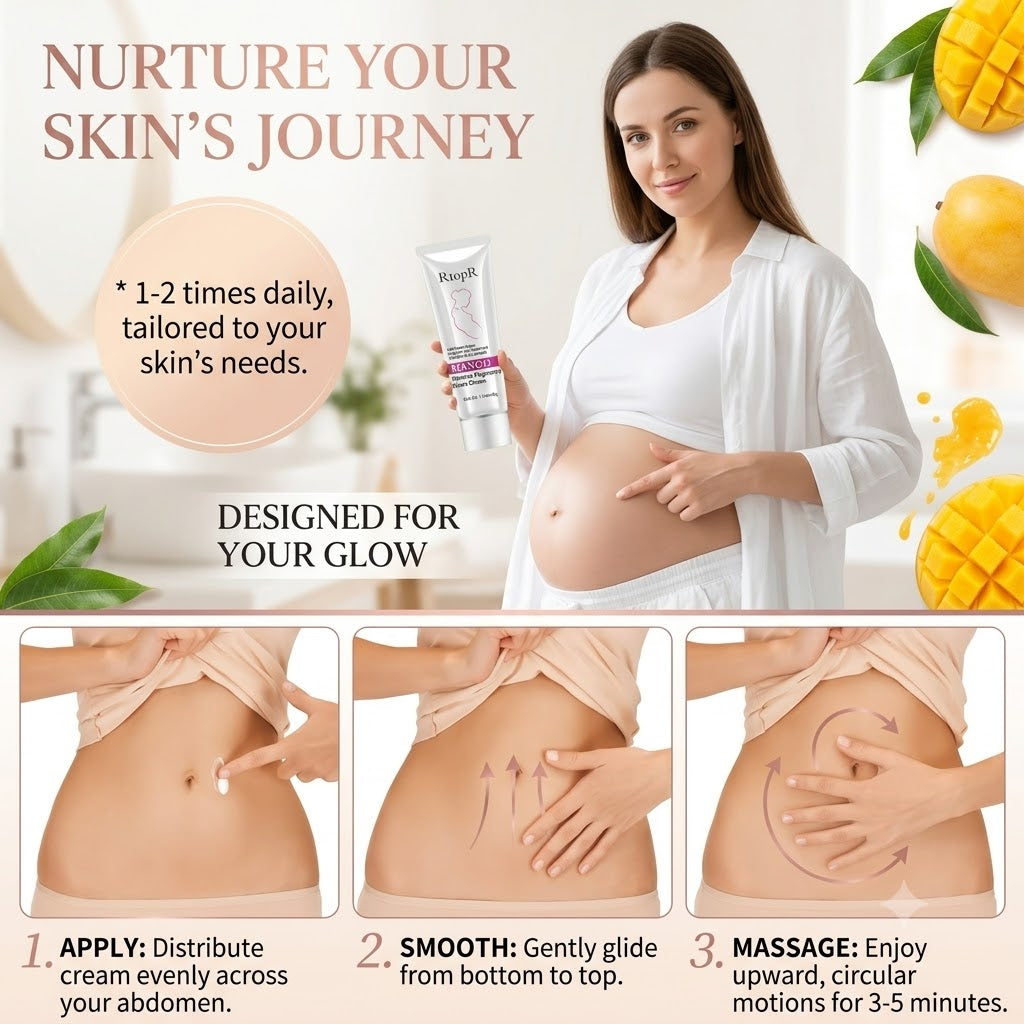 Stretch Mark Care & Moisturizing Cream for Pregnancy & Postpartum Skin