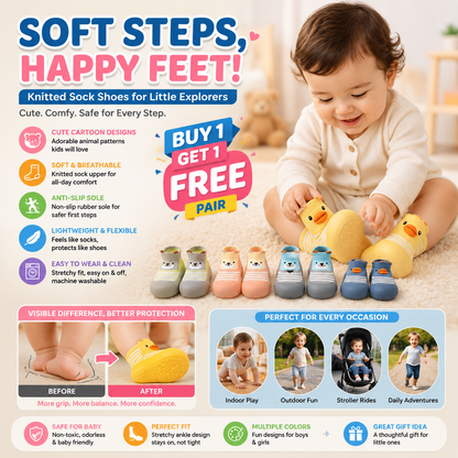 Infant Baby Toddler Knitted Sock Shoes Cute Slip Shoes
