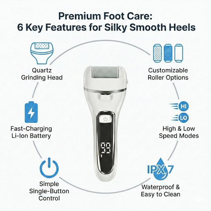 Automatic Dual-Sided Electric Foot Grinder – Rechargeable Pedicure & Callus Remover