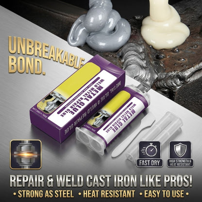 Heavy-Duty Metal Repair Waterproof Adhesive for Cracks, Leaks